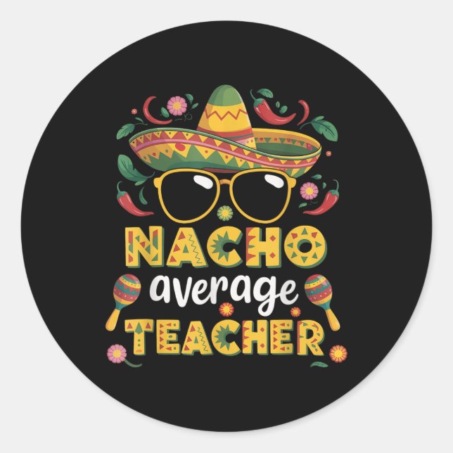 Adesivo Professor Nacho Médio Apple Cinco De Mayo Professo (Frente)
