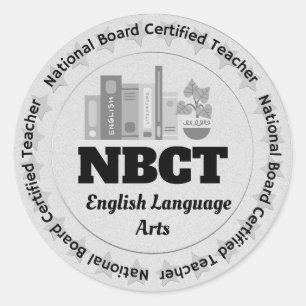 Adesivo Professor NBCT Artes em Língua Inglesa Certificada