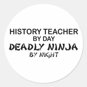 Adesivo Professor Ninja mortal da história