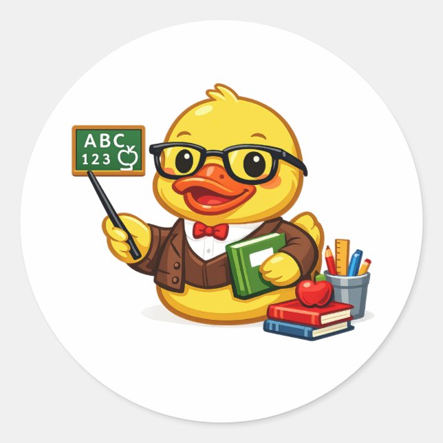 Adesivo Professor Pato de Borracha (Frente)