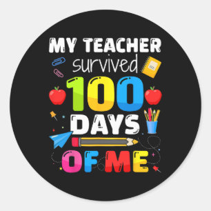 Adesivo Professor Sobreviveu 100 Dias De Mim Para 100º Dia