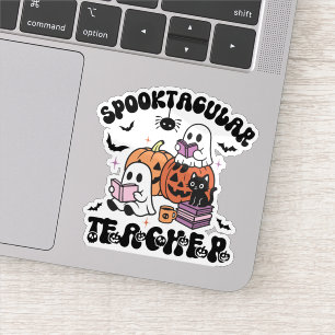 Adesivo Professor Spooktacular do Halloween Retro Bonito