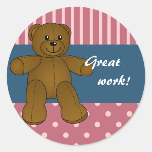 Adesivo Professor Sticker com ursinho de pelúcia fofo