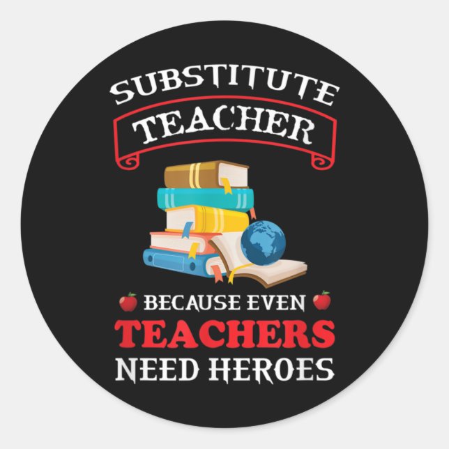 Adesivo Professor substituto porque mesmo Professores prec (Frente)