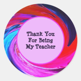 Adesivo Professora Apreciação Tie Dye Classroom Obrigado