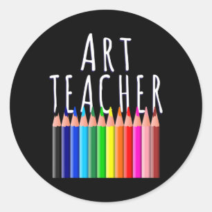 Adesivo Professora De Arte De Volta À Oferta De Artista Cr