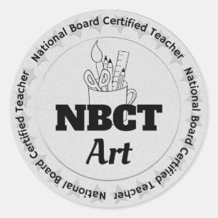 Adesivo Professora de Arte NBCT certificada pelo Conselho