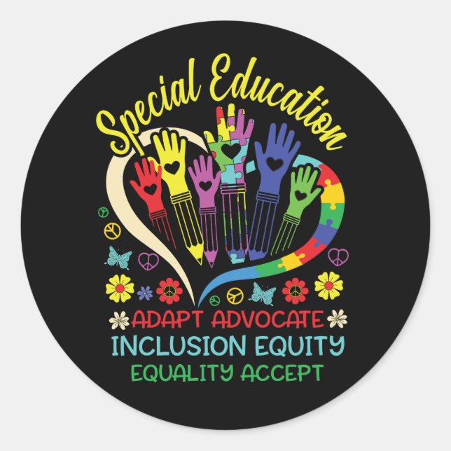 Adesivo Professora de educação especial Ensino inspiracion (Frente)