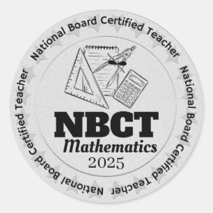 Adesivo Professora de Matemática Certificada NBCT Personal