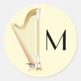 Adesivo Professora de Música Musical Harp