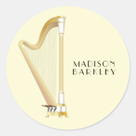 Adesivo Professora de Música Musical Harp