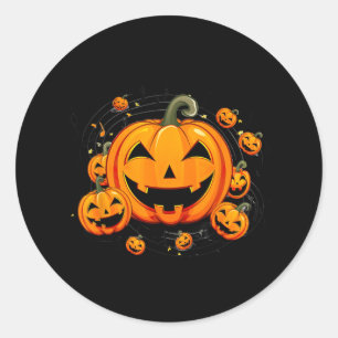 Adesivo Professora de Música no Halloween Chall Pumpkin
