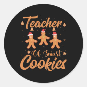 Adesivo Professora De Natal De Férias De Natal Com Cookies