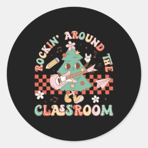 Adesivo Professora De Natal Rochando Ao Redor Do Clroom Xm