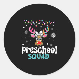Adesivo professora de pré-escola natal esquadrão pré-escol