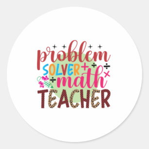Adesivo Professora do Problema de Arte Solver Professor de