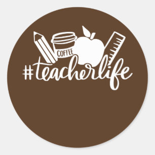 Adesivo Professora do Teacher Life Apple Coffee