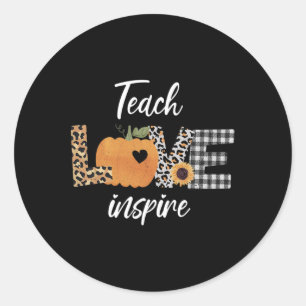Adesivo Professora Ensinando Amor Inspira Queda Autumn Pum