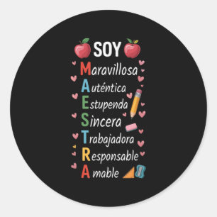 Adesivo Professora Espanhola Maestra Bilíngue