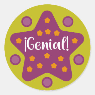 Adesivo Professora Genial Espanhola Recompensa Estudante