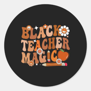 Adesivo Professora Groovy Black Teacher M - História Negra