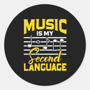Adesivo Professora Música É Meu Segundo Idioma