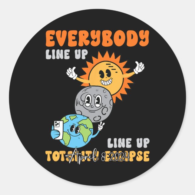 Adesivo Professora Solar Eclipse Abril 8 2024 Engraçada Fú (Frente)