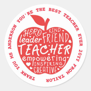 Adesivo Professora Stickers - As melhores citações são 