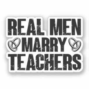 Adesivo Professores Casados do Real Men Engraçado Professo