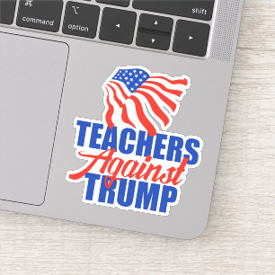 Adesivo Professores Contra Laptop Eleitoral de Trump 2024