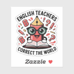 Adesivo Professores de Inglês Corrigem o Mundo – Gramática