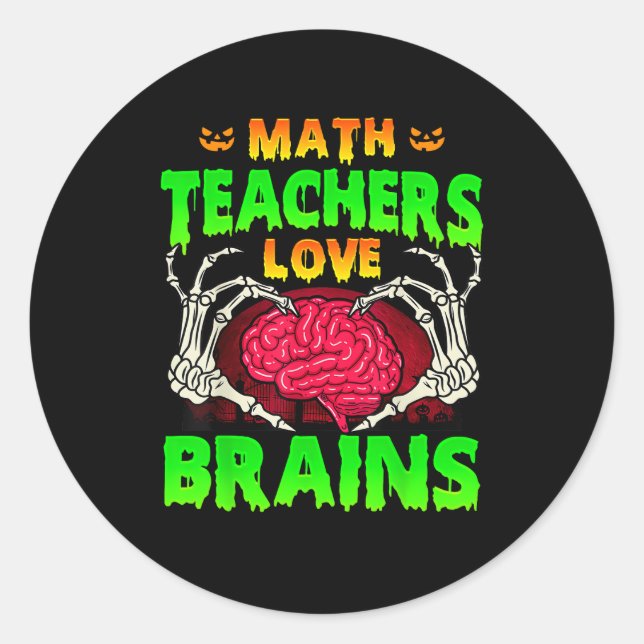 Adesivo Professores de Matemática Cérebros Esqueletos Hall (Frente)