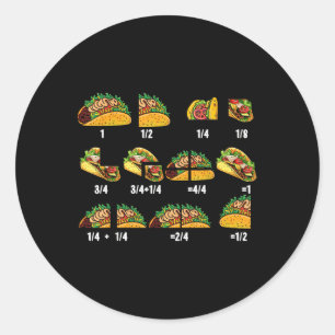 Adesivo Professores De Matemática De Fração Taco De Volta
