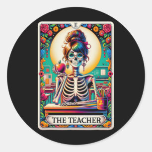 Adesivo Professores do Dia das Bruxas Tarot Card Spooket S