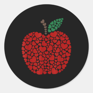 Adesivo Professores do Dia de os namorados Apple Hearts