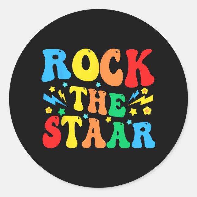Adesivo Professores do Dia de Teste Rock Motivational Rock (Frente)