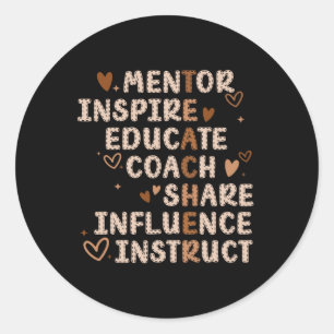 Adesivo Professores Mentor Inspire Educar Coach Influencia