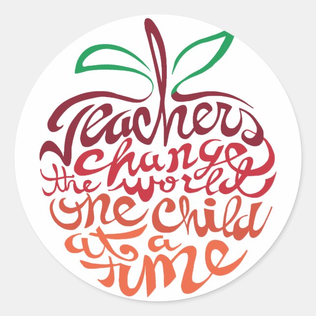 Adesivo Professores mudam o World Sticker (Frente)