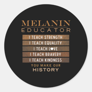 Adesivo Professores negros da Melanin Educador W Africano-