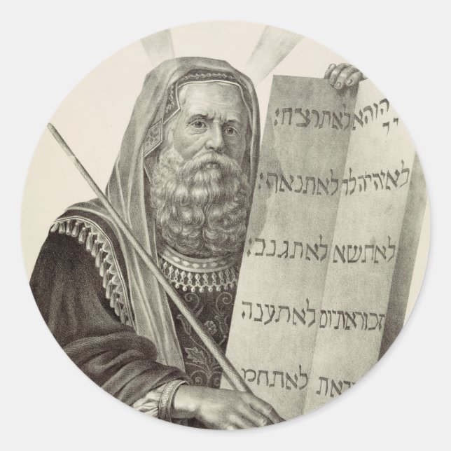 Adesivo Profeta Moisés com as Tábuas da Lei (Frente)