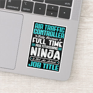 Adesivo Profissão de Cargo de Controlador de Tráfego Aéreo