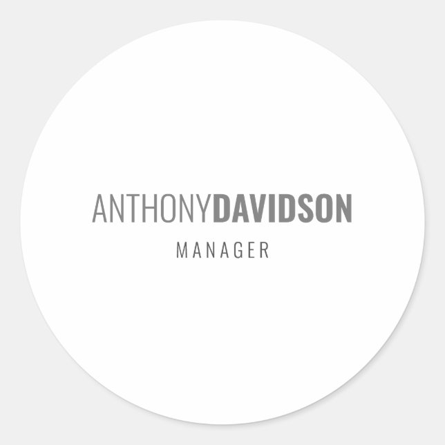 Adesivo Profissional Elegante Minimalista Moderno (Frente)