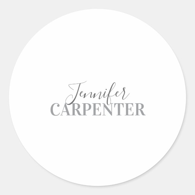 Adesivo Profissional elegante moderno minimalista simples (Frente)