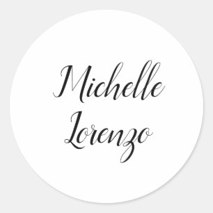 Adesivo Profissional Moderno Simples Plano Preto & Branco