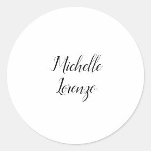 Adesivo Profissional Moderno Simples Plano Preto & Branco