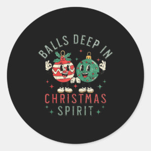 Adesivo Profundamente no Espírito Natalino Dito Natal Dive