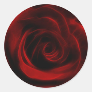 Adesivo Profundidade da rosa vermelha do amor