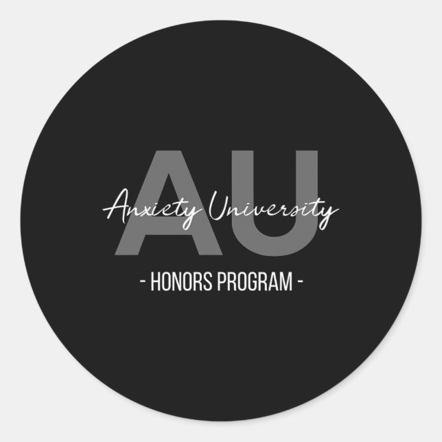 Adesivo Programa de Honra da Universidade de Ansiedade  (Frente)