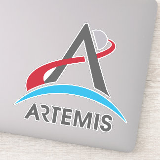 Adesivo Programa NASA Artemis Logotipo Mars 2024 Astronaut