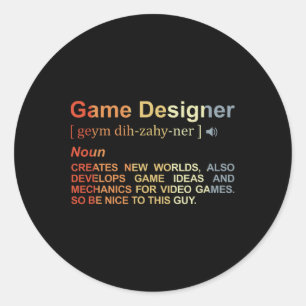 Adesivo Programador de Jogo Definição do Designer de Jogo 